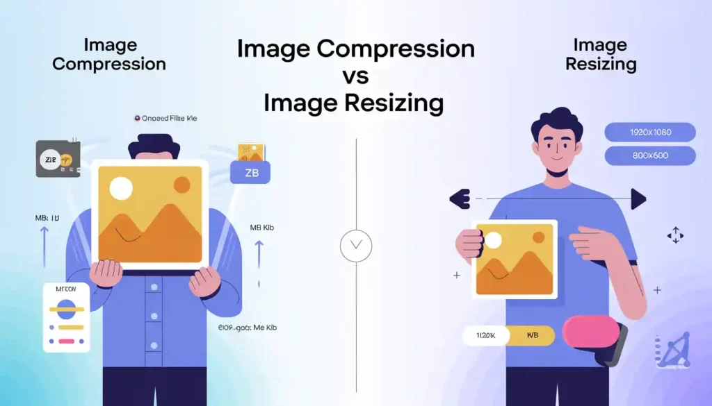Image Compression vs Image Resizing Explained — What's the Difference and When to Use Each?