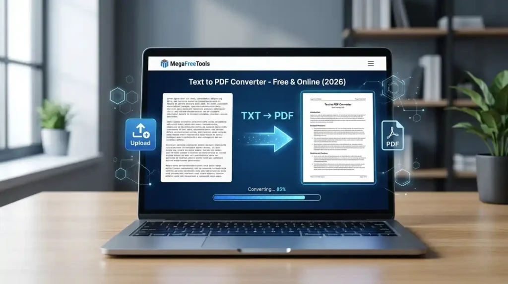 How to Convert Text Files to PDF Online — Free, Fast & Without Software (2026)