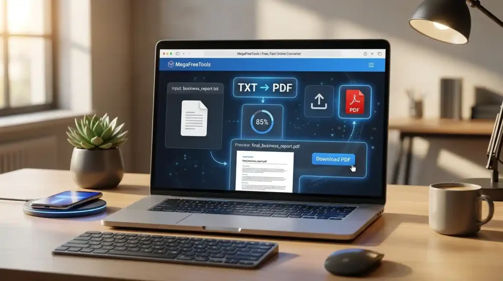 How to Convert Text Files to PDF Online — Free, Fast & Without Software (2026)